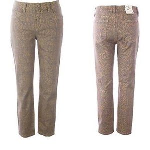 Miraclebody Art Deco Bronze Metallic Skinny Jeans Size 16